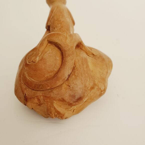 Burl Wood Lizard Carving Realistic Hand Carved Folk Art - Picture 5 of 12